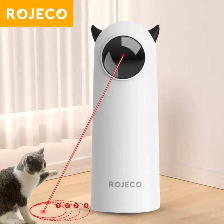 ROJECO Automatic Cat Toys Interactive Smart Teasing Pet LED Laser Indoor Cat Toy Accessories Handheld Electronic Cat