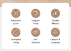 ROJECO Automatic Pet Toy Interactive Adjustable Electric Cat Laser Toy Indoor Smart Teasing Laser Cat Toy For Kitty Dog
