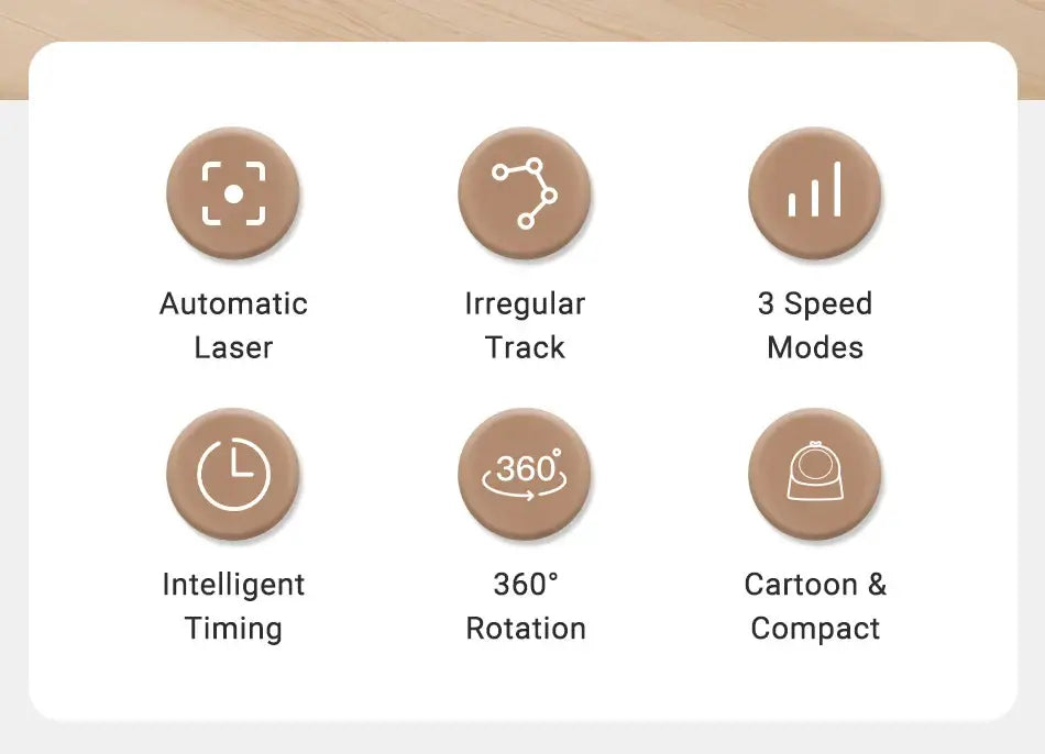 ROJECO Automatic Pet Toy Interactive Adjustable Electric Cat Laser Toy Indoor Smart Teasing Laser Cat Toy For Kitty Dog