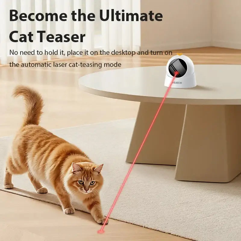 ROJECO Automatic Pet Toy Interactive Adjustable Electric Cat Laser Toy Indoor Smart Teasing Laser Cat Toy For Kitty Dog