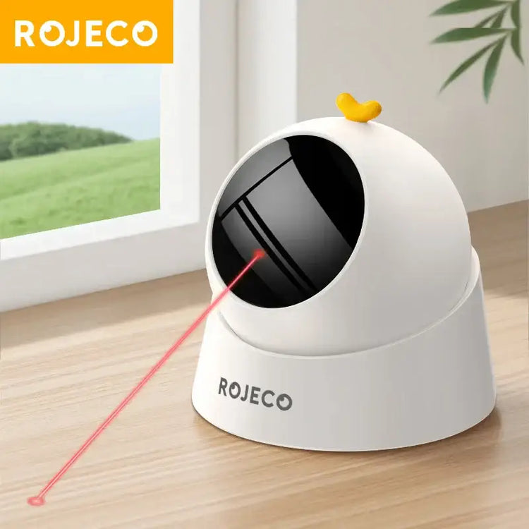 ROJECO Automatic Pet Toy Interactive Adjustable Electric Cat Laser Toy Indoor Smart Teasing Laser Cat Toy For Kitty Dog
