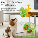 Rotatable Pet Treat Dispenser Toy Interactive Slow Feeder for Cats Dogs Clip-on Mental Stimulation Puzzle Toy for