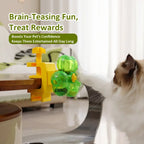 Rotatable Pet Treat Dispenser Toy Interactive Slow Feeder for Cats Dogs Clip-on Mental Stimulation Puzzle Toy for