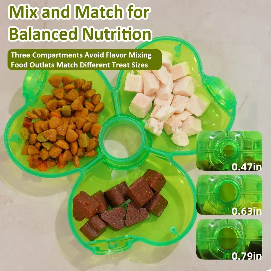 Rotatable Pet Treat Dispenser Toy Interactive Slow Feeder for Cats Dogs Clip-on Mental Stimulation Puzzle Toy for