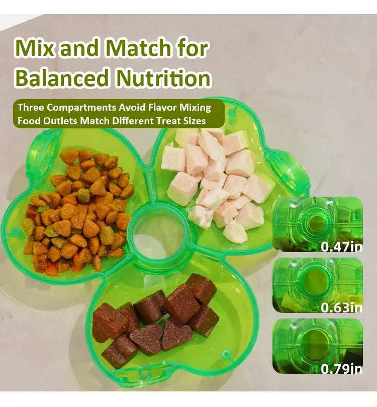 Rotatable Pet Treat Dispenser Toy Interactive Slow Feeder for Cats Dogs Clip-on Mental Stimulation Puzzle Toy for