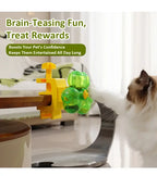 Rotatable Pet Treat Dispenser Toy Interactive Slow Feeder for Cats Dogs Clip-on Mental Stimulation Puzzle Toy for