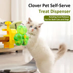 Rotatable Pet Treat Dispenser Toy Interactive Slow Feeder for Cats Dogs Clip-on Mental Stimulation Puzzle Toy for