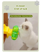 Rotatable Pet Treat Dispenser Toy Interactive Slow Feeder for Cats Dogs Clip-on Mental Stimulation Puzzle Toy for