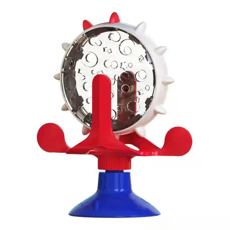 Rotating Windmill Style Cat Food Funnel Snack Distribution Toy Puzzle Cat Toy Interactive Training ABS Material Sturdy