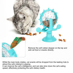 Rotating Windmill Style Cat Food Funnel Snack Distribution Toy Puzzle Cat Toy Interactive Training ABS Material Sturdy