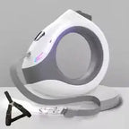Roulette de ruban LED avec laisse pour chien 3M
