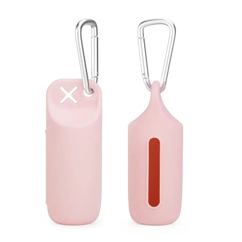 Sac à déjections canines portable - pink