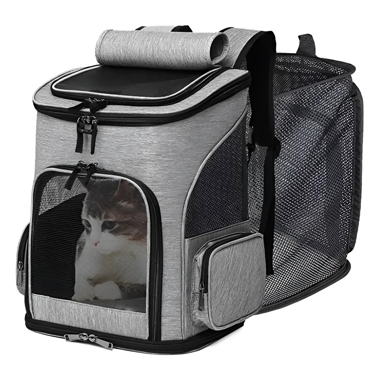 Breathable Pet Cat Carrier - Grey