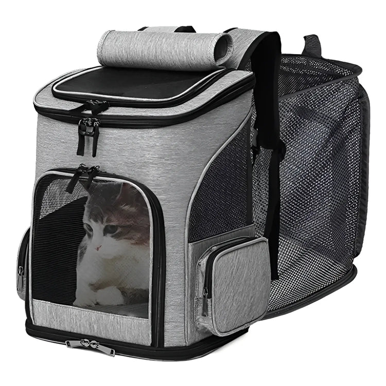 Breathable Pet Cat Carrier - Grey