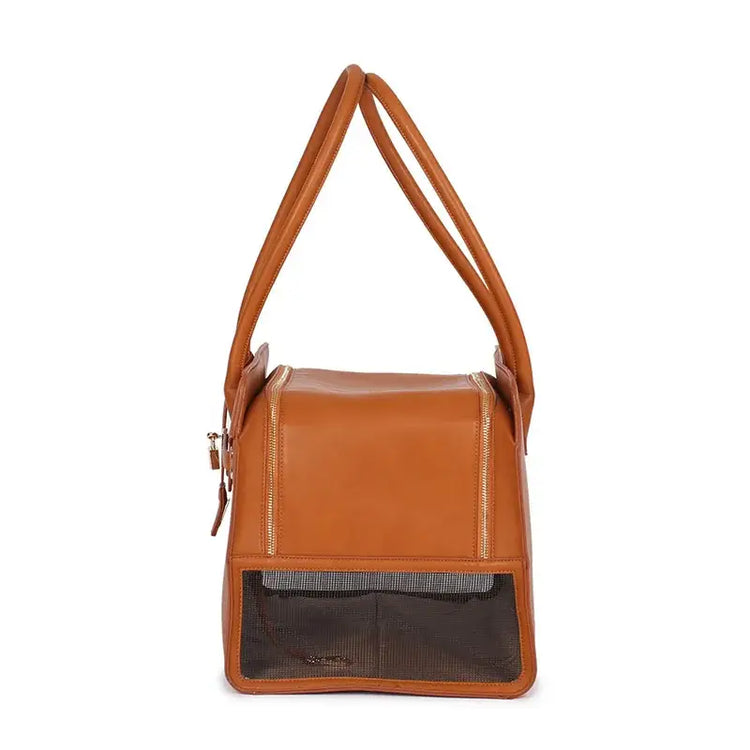 Sac de transport en cuir pour animaux de compagnie
