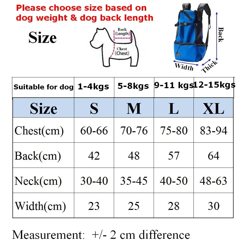 Sac de transport pour chien de randonnée