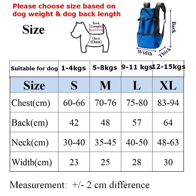 Sac de transport pour chien de randonnée