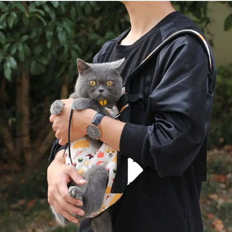 Sac de transport respirant pour chat