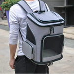 Sac de transport respirant pour chat - grey