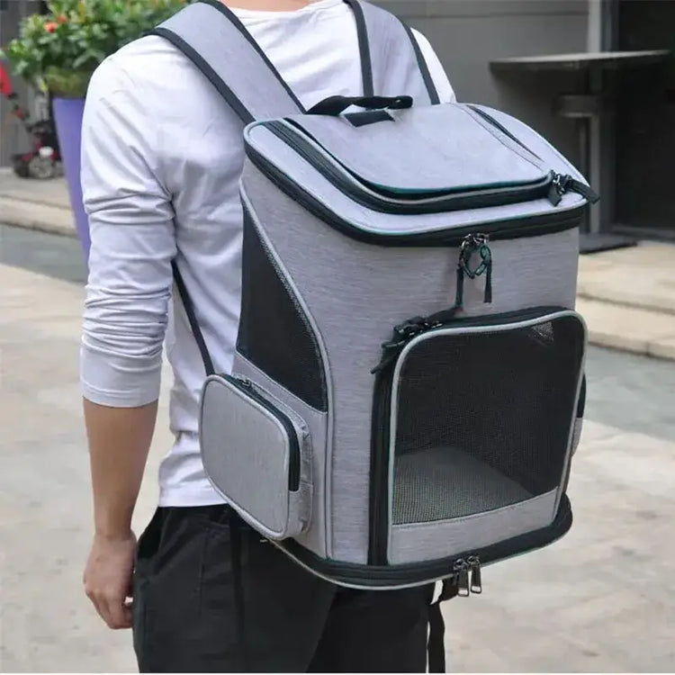 Sac de transport respirant pour chat - grey