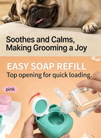 Silicone Pet Bath Brush Built-in Shampoo Dispenser Dog Cat Massage Comb Soft Shower Cleaning Grooming Pet Supplies