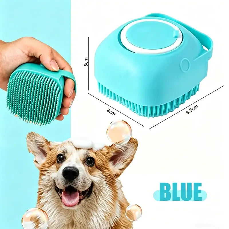 Silicone Pet Bath Brush Built-in Shampoo Dispenser Dog Cat Massage Comb Soft Shower Cleaning Grooming Pet Supplies