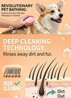 Silicone Pet Bath Brush Built-in Shampoo Dispenser Dog Cat Massage Comb Soft Shower Cleaning Grooming Pet Supplies