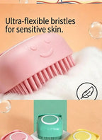 Silicone Pet Bath Brush Built-in Shampoo Dispenser Dog Cat Massage Comb Soft Shower Cleaning Grooming Pet Supplies