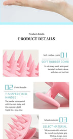 Silicone Shampoo Head Scalp Massage Brush Silicone Body Brush Hair Washing Comb SPA Bath Shower Brush Salon