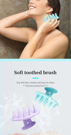 Silicone Shampoo Head Scalp Massage Brush Silicone Body Brush Hair Washing Comb SPA Bath Shower Brush Salon