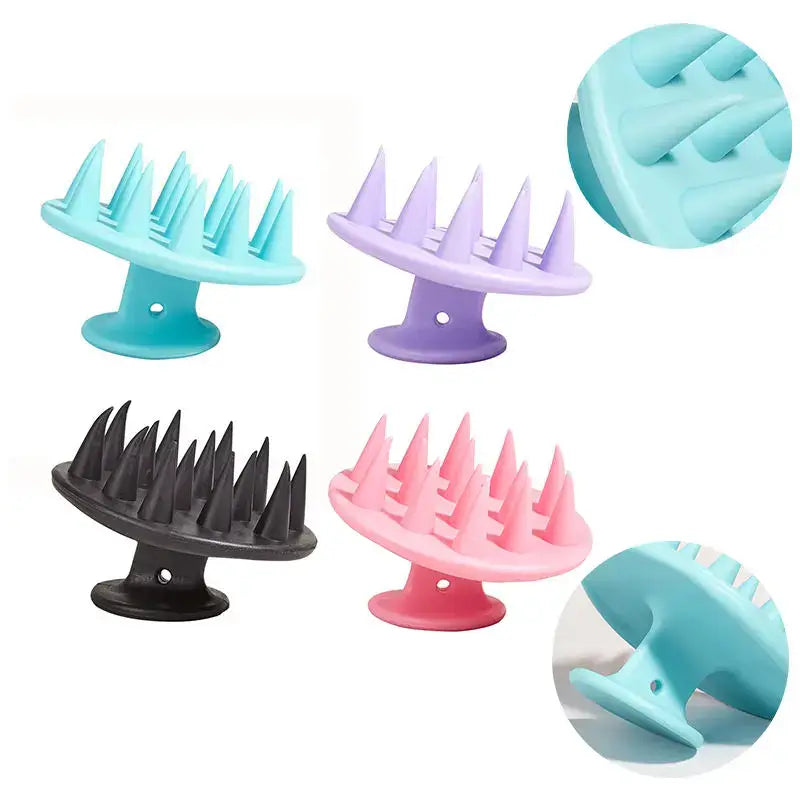 Silicone Shampoo Head Scalp Massage Brush Silicone Body Brush Hair Washing Comb SPA Bath Shower Brush Salon