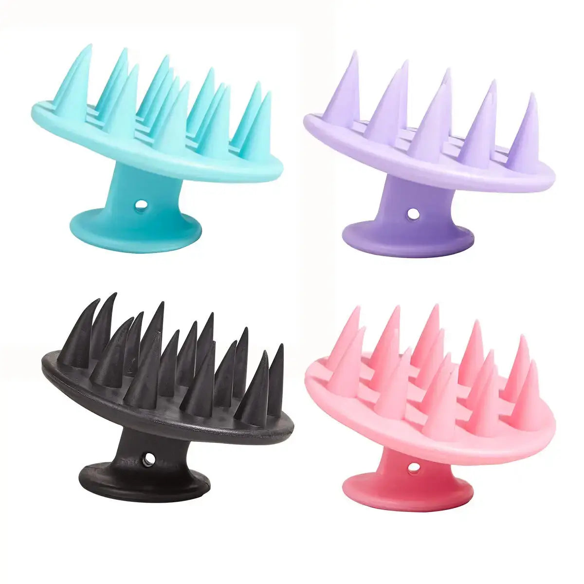 Silicone Shampoo Head Scalp Massage Brush Silicone Body Brush Hair Washing Comb SPA Bath Shower Brush Salon