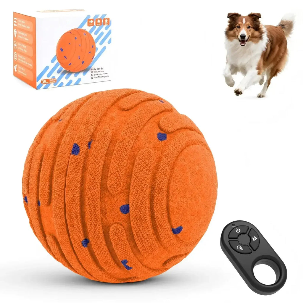Smart Interactive Dog Toy Indestructible E-TPU Toy Ball for Aggressive Chewers Automatic Moving Rechargeable Ball for