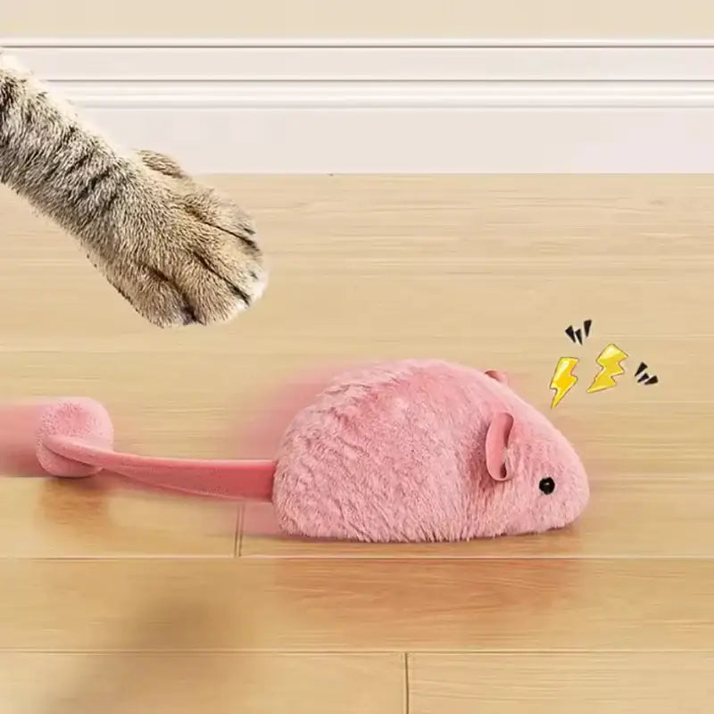 Souris en peluche interactive pour chat