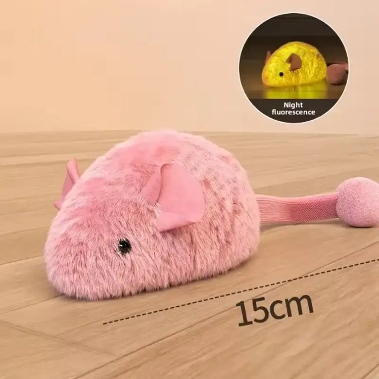 Souris en peluche interactive pour chat
