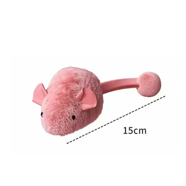 Souris en peluche interactive pour chat - Pink / 6pcs