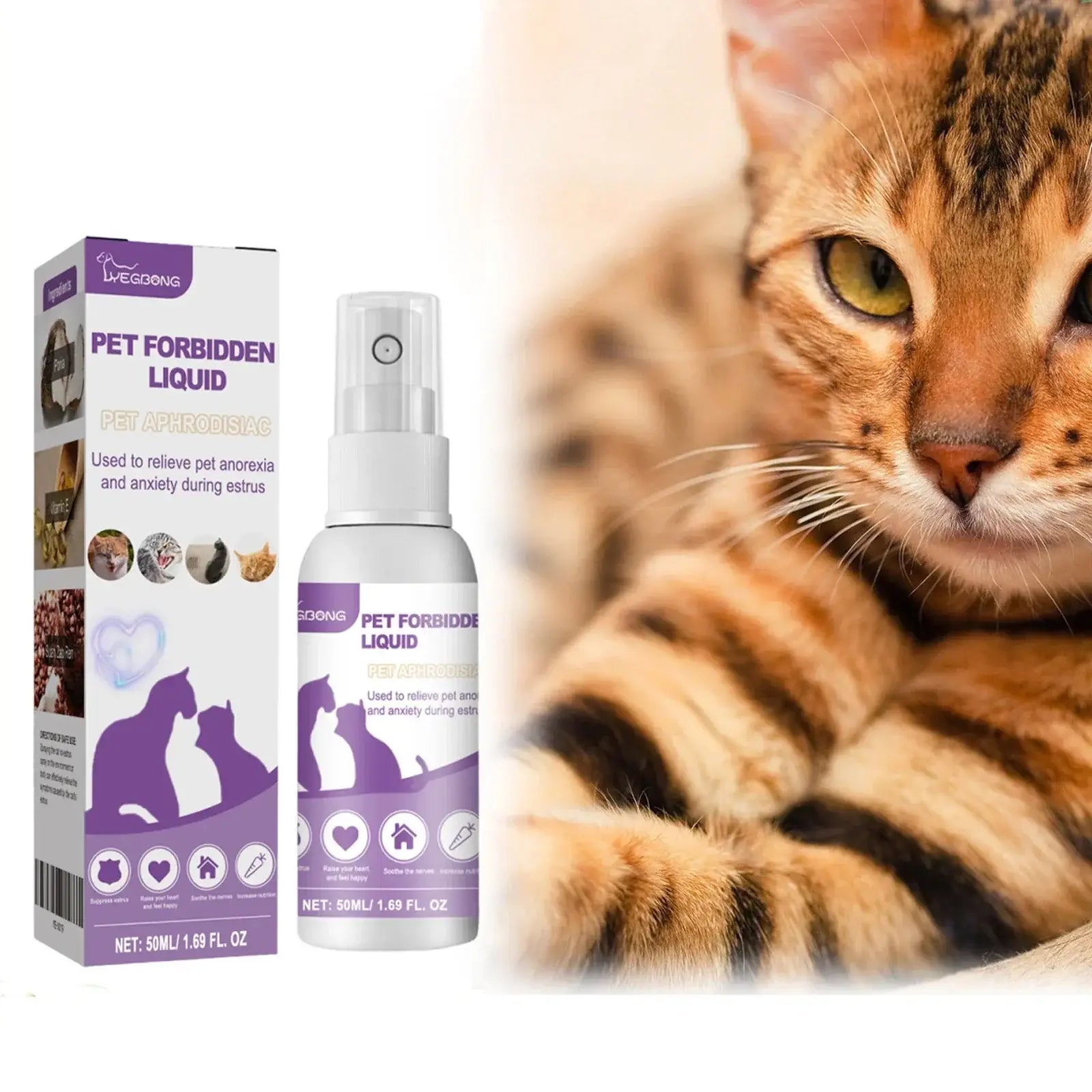 Spray Apaisant aux Phéromones Naturelles pour Chien et Chat - Réduit l'Agitation