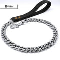 Stainless Steel Dog Leash - 19mm Silver Leash / 4FT(120CM) / China Mainland