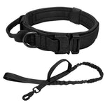 Strong Dog Military Tactical Collar - Black Set / XL