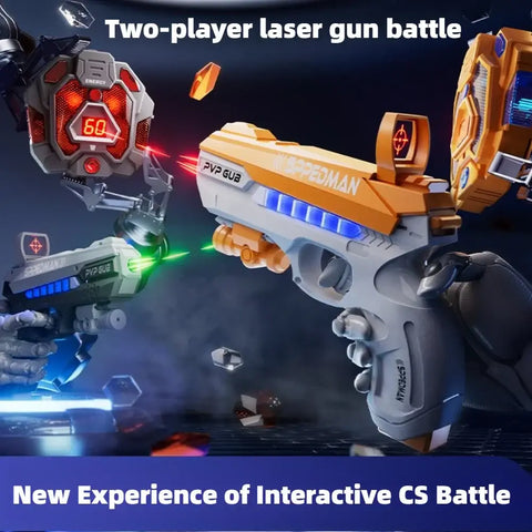 Sun Laser Sensing Dual Player Battle Gun Interactive Parent Child Real World CS Infrared Laser Toy Gun Children’s