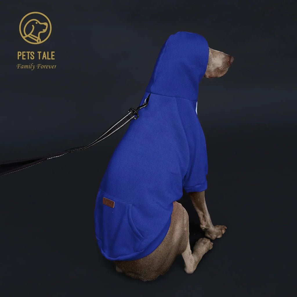 Sweat à capuche pour chien de couleur unie - BLUE / 4XL