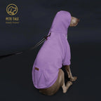 Sweat à capuche pour chien de couleur unie
