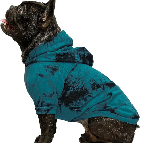 Sweat à capuche pour chien tie-dye aux couleurs vives - Brown / 4XL