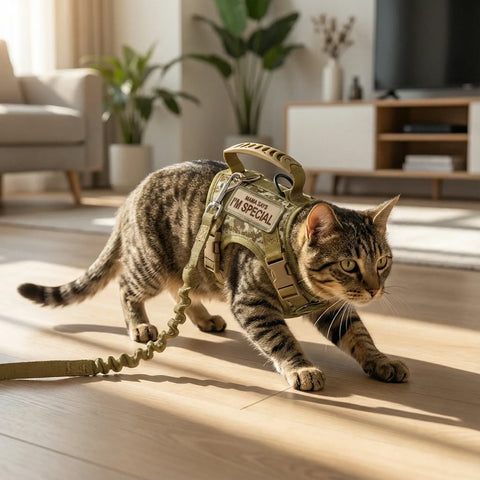 Tactical Military Vest Pet Tactical Training Cat Accessories Cat Dog Harness and Leash Set Kitten Accessories