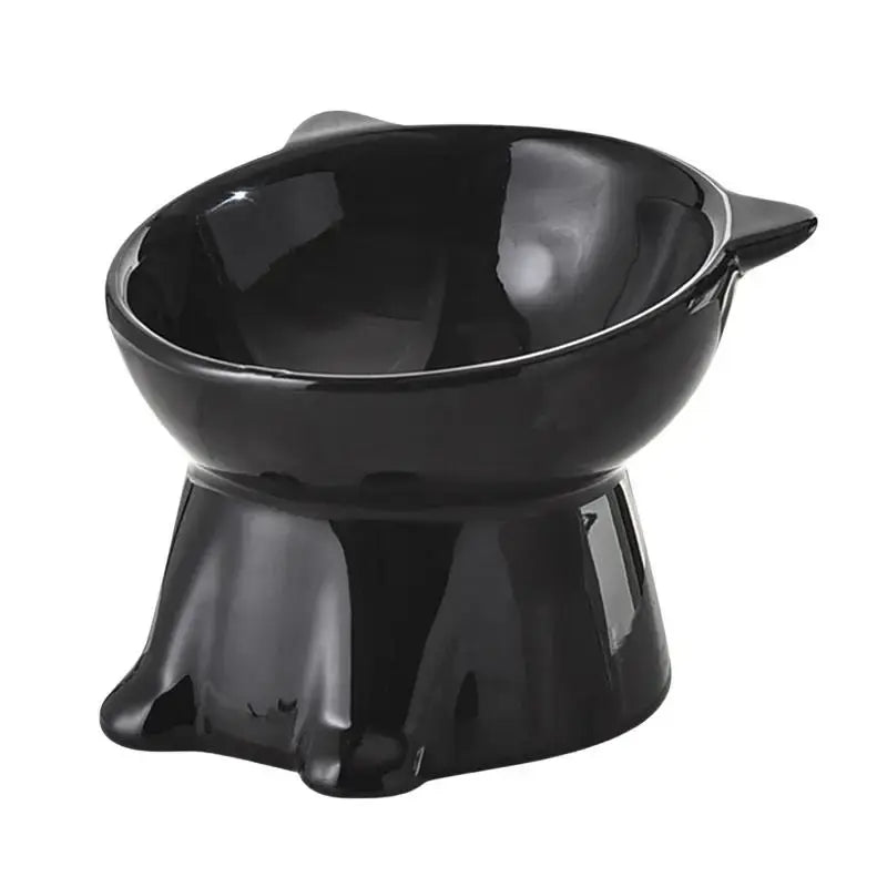 Tall-legged Cat Food and Water Bowl 15 Degree Tilted Design Anti-tipping for Neck-protection Suitable for Small Pets
