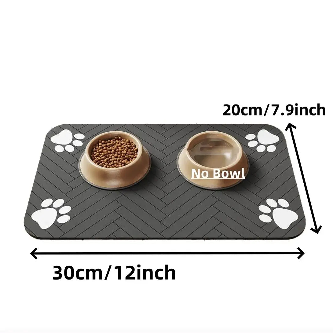 Tapis d’alimentation pour animaux - 20X30cm Black