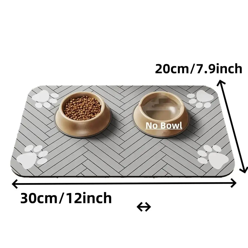 Tapis d’alimentation pour animaux - 20X30cm Grey