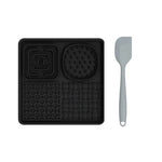 Tapis d’alimentation pour animaux - Black 2pcs ZFX