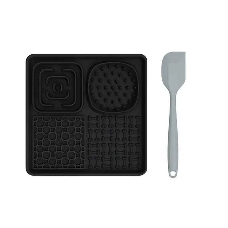 Tapis d’alimentation pour animaux - Black 2pcs ZFX