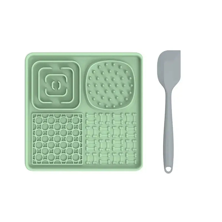 Tapis d’alimentation pour animaux - Green 2pcsZFX